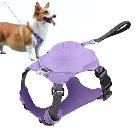 2-in-1 Small Dog Harness with Retractable Leash Harness & Leash Set Adjustable No Pull Reflective Retractable Leash Small PetLiveliest