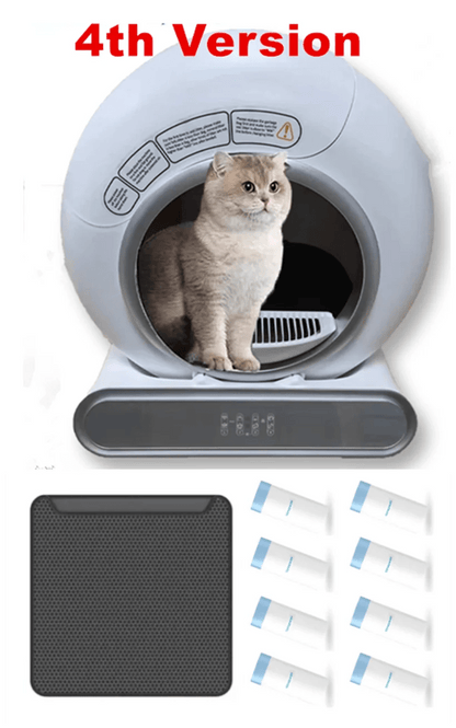 2024 Smart Cat Litter Box Self Cleaning 65L Add pad and bag Litter Box 2024 App Control Automatic Ionic Deodorizer Self Cleaning PetLiveliest