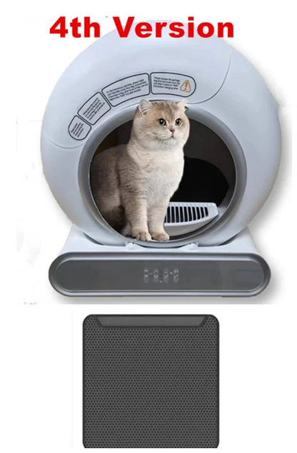 2024 Smart Cat Litter Box Self Cleaning 65L Add Litter Pad Litter Box 2024 App Control Automatic Ionic Deodorizer Self Cleaning PetLiveliest