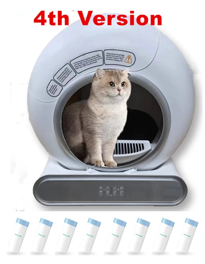 2024 Smart Cat Litter Box Self Cleaning 65L Add Garbage Bag Litter Box 2024 App Control Automatic Ionic Deodorizer Self Cleaning PetLiveliest