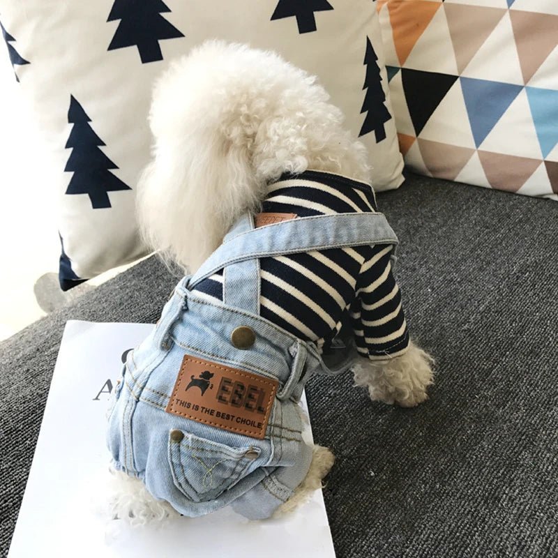 2025 New Denim Puppy Vest Cowboy Dog Clothes Teddy Denim Costume Jacket - PetLiveliest - PetLiveliest - 宠物 - 宠物服装 - 春夏