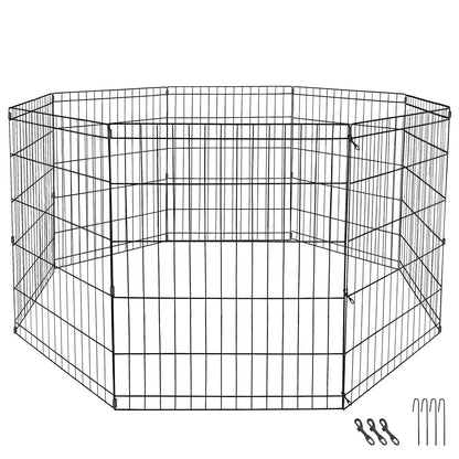 24\" Dog Playpen Crate 8 Panel Fence Playpens DIY 圍欄 安全 寵物 寵物活動場地 PetLiveliest