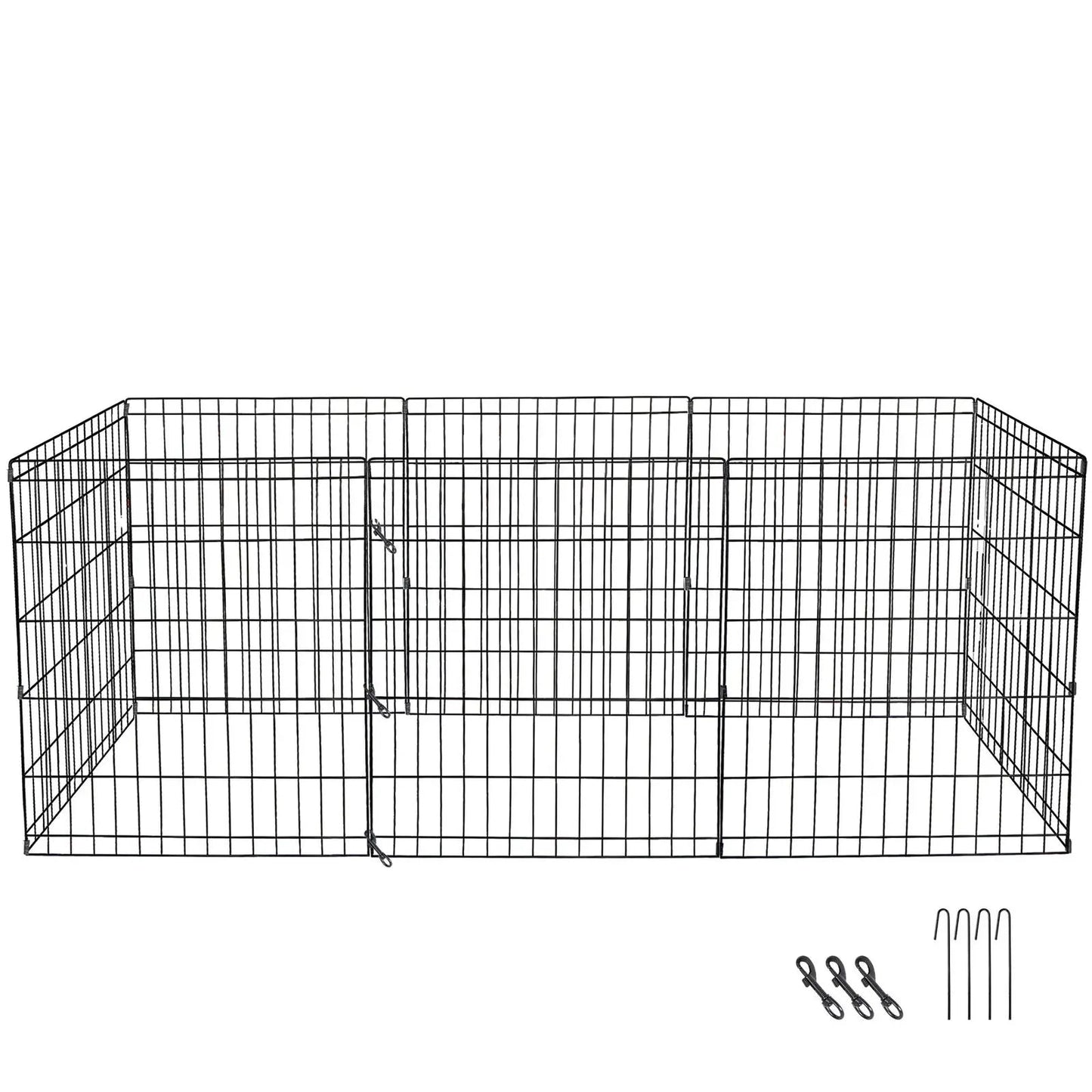 24\" Dog Playpen Crate 8 Panel Fence Playpens DIY 圍欄 安全 寵物 寵物活動場地 PetLiveliest