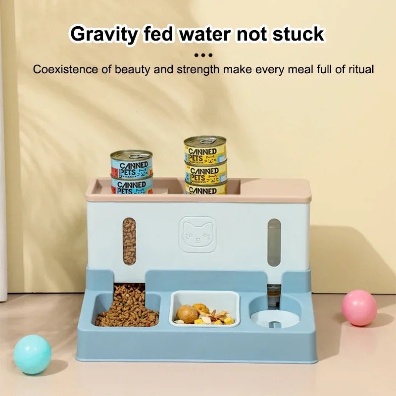 3 - in - 1 Automatic Pet Feeder &amp; Water Bowl - PetLiveliest - PetLiveliest