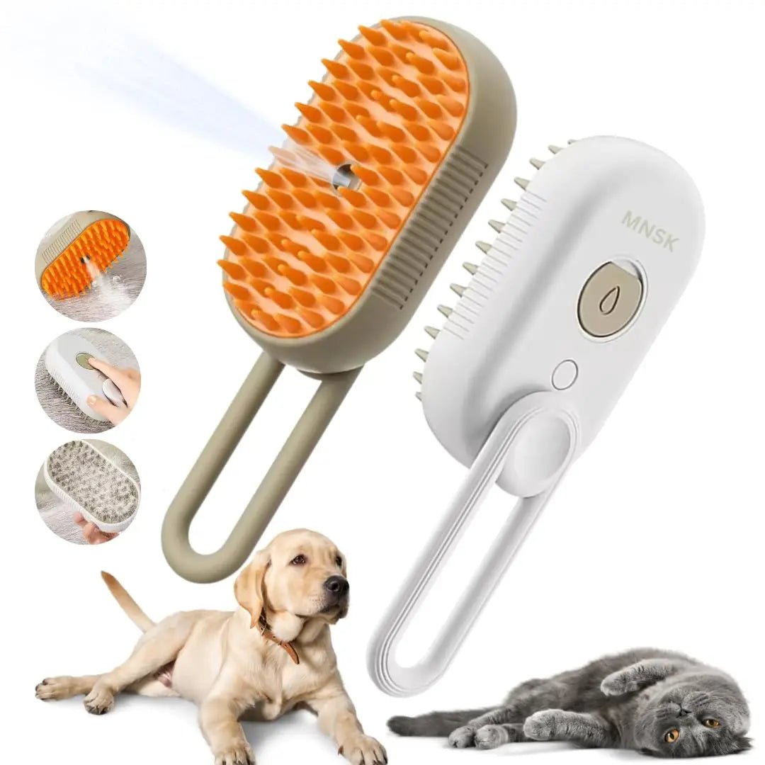 3-in-1 Electric Pet Cleaning Brush Brushes & Combs 3-in-1 Electric Hair Removal Massage Steam Spray PetLiveliest