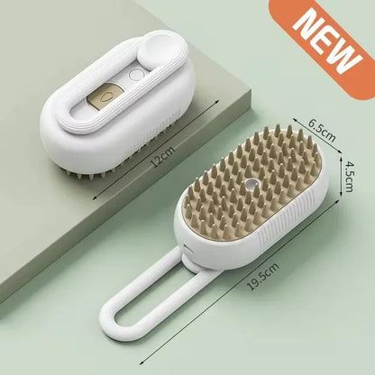 3-in-1 Electric Pet Cleaning Brush White Brushes & Combs 3-in-1 Electric Hair Removal Massage Steam Spray PetLiveliest