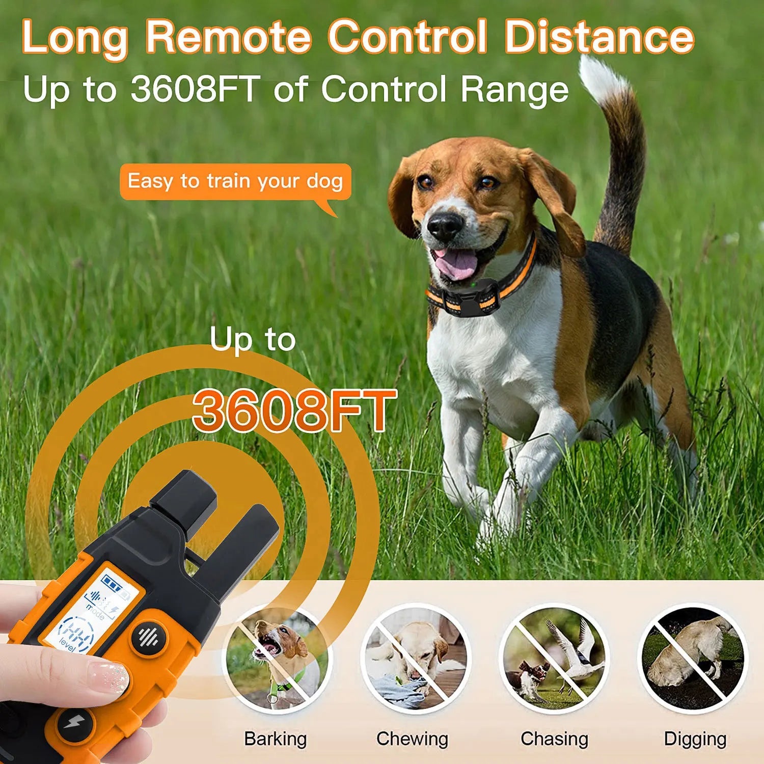 3300Ft Dog Training Collar with Remote Rechargeable Waterproof E Collar Beep Vibration Shock High Quality Pet Training - PetLiveliest - PetLiveliest - Dog Training Collar - High Quality - Rechargeable