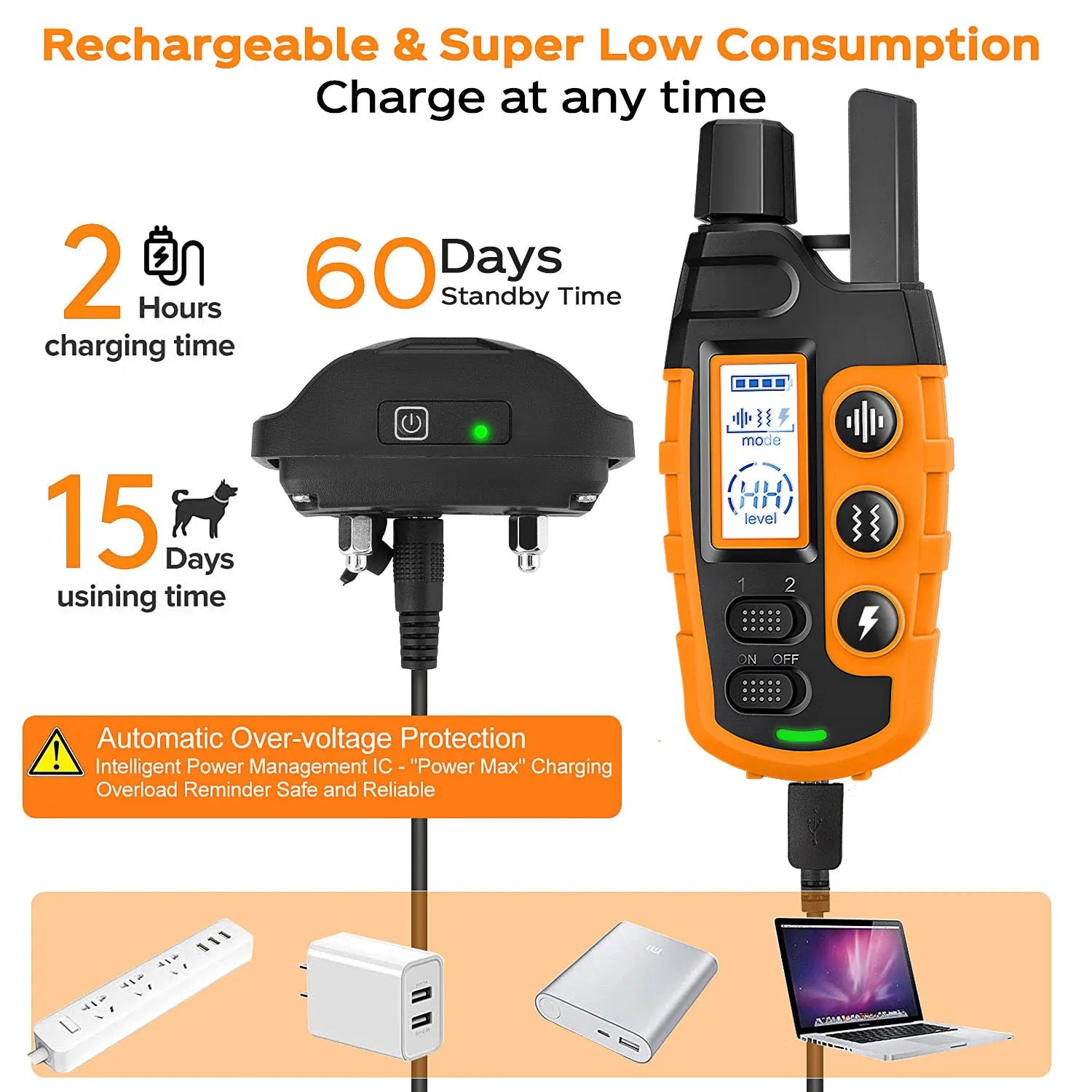 3300Ft Dog Training Collar with Remote Rechargeable Waterproof E Collar Beep Vibration Shock High Quality Pet Training - PetLiveliest - PetLiveliest - Dog Training Collar - High Quality - Rechargeable