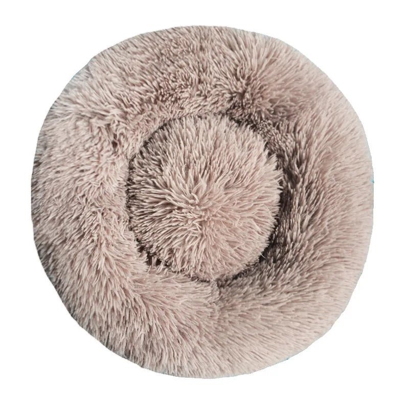 40 - 90cm Fluffy Dog Bed For Large Round Dog Bed Super Soft Cat House Plush Cat Nest Winter Warm Dog Pet Bed - PetLiveliest - Diameter 40cm - Gray coffee - PetLiveliest