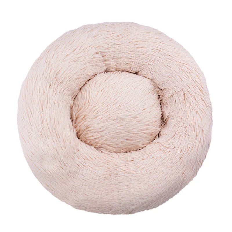 40 - 90cm Fluffy Dog Bed For Large Round Dog Bed Super Soft Cat House Plush Cat Nest Winter Warm Dog Pet Bed - PetLiveliest - Diameter 40cm - khaki - PetLiveliest