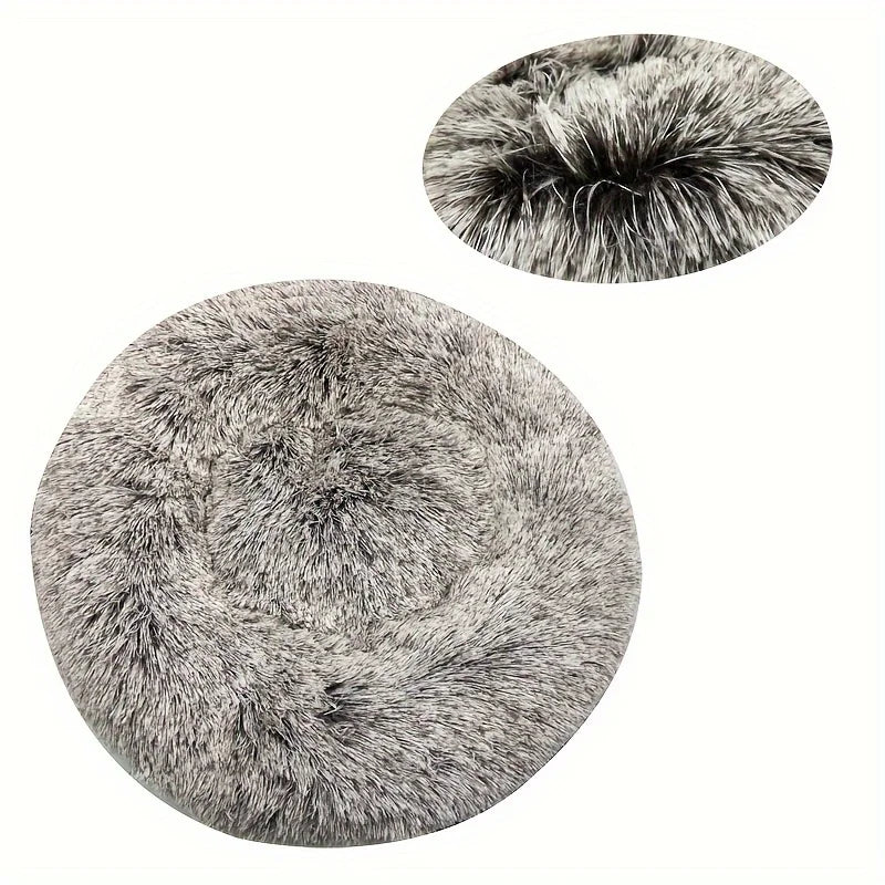 40 - 90cm Fluffy Dog Bed For Large Round Dog Bed Super Soft Cat House Plush Cat Nest Winter Warm Dog Pet Bed - PetLiveliest - Diameter 40cm - gradient coffee - PetLiveliest