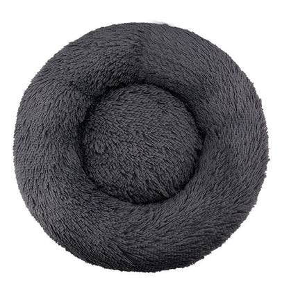 40 - 90cm Fluffy Dog Bed For Large Round Dog Bed Super Soft Cat House Plush Cat Nest Winter Warm Dog Pet Bed - PetLiveliest - Diameter 40cm - dark gray - PetLiveliest