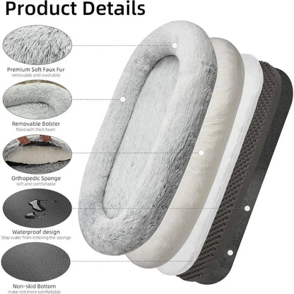 Dogs Beds for Large Dogs Giant Beds Human Size Bed 30D Sponge Bean Bag Bed - PetLiveliest - PetLiveliest - Bean Bag Bed - Faux Fur - Giant Dog Beds