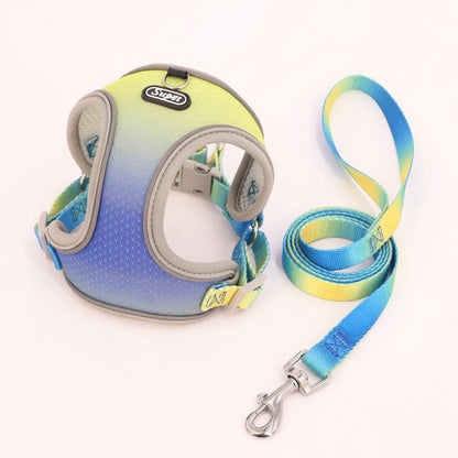 Supet Pet Step-in Harness - Reflective & Adjustable yellow blue Harness & Leash Set adjustable breathable easy to use pet vest reflective PetLiveliest