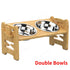 Adjustable Bamboo Dog Bowl Stand - PetLiveliest - PetLiveliest - Adjustable Height - Anti - Slip - Bamboo