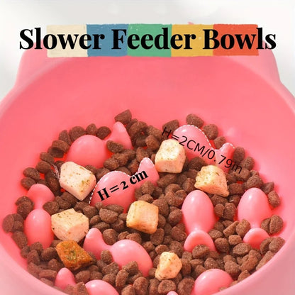 Anti-Choking Pet Slow Food Bowl Bowls cat dog durable healthy eating slow feeder PetLiveliest