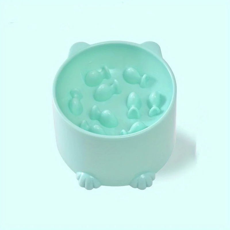 Anti-Choking Pet Slow Food Bowl Green Bowls cat dog durable healthy eating slow feeder PetLiveliest