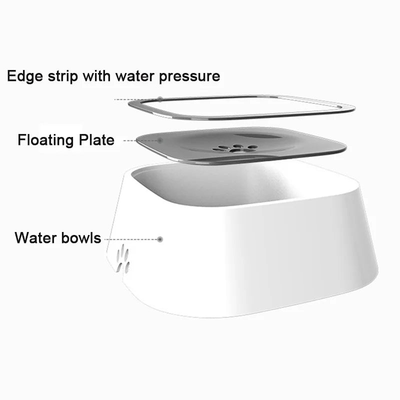 Anti - Spill Floating Pet Water Bowl - PetLiveliest - PetLiveliest