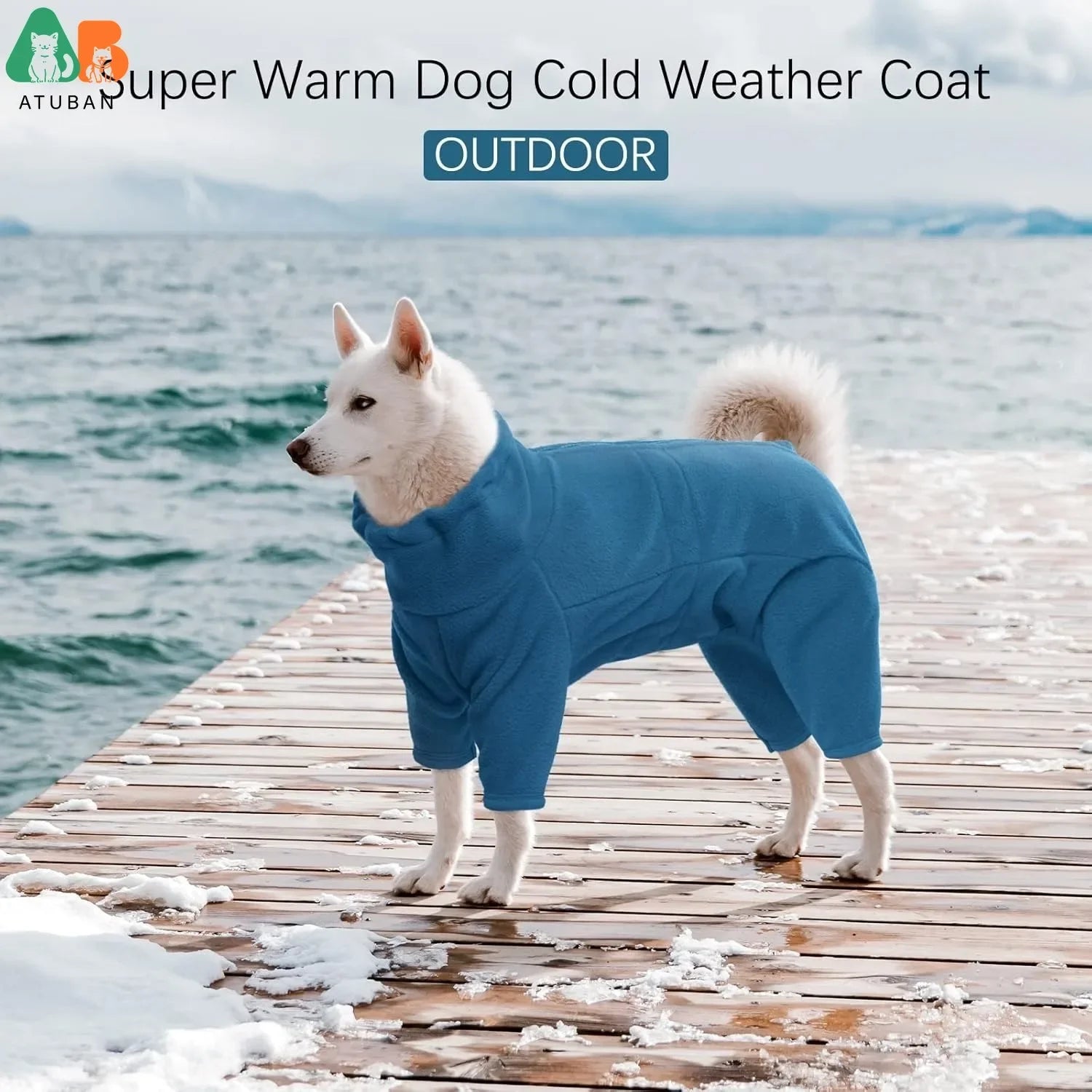 ATUBAN Dog Winter Fleece Coat - PetLiveliest - PetLiveliest - Cold Weather Vest - Dog Jacket - Dog Winter Coat