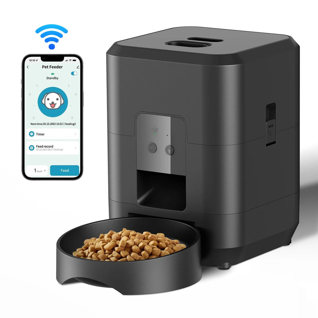 Automatic Smart Pet Feeder - 2L WiFi Cat Dog Bowl - PetLiveliest - PetLiveliest