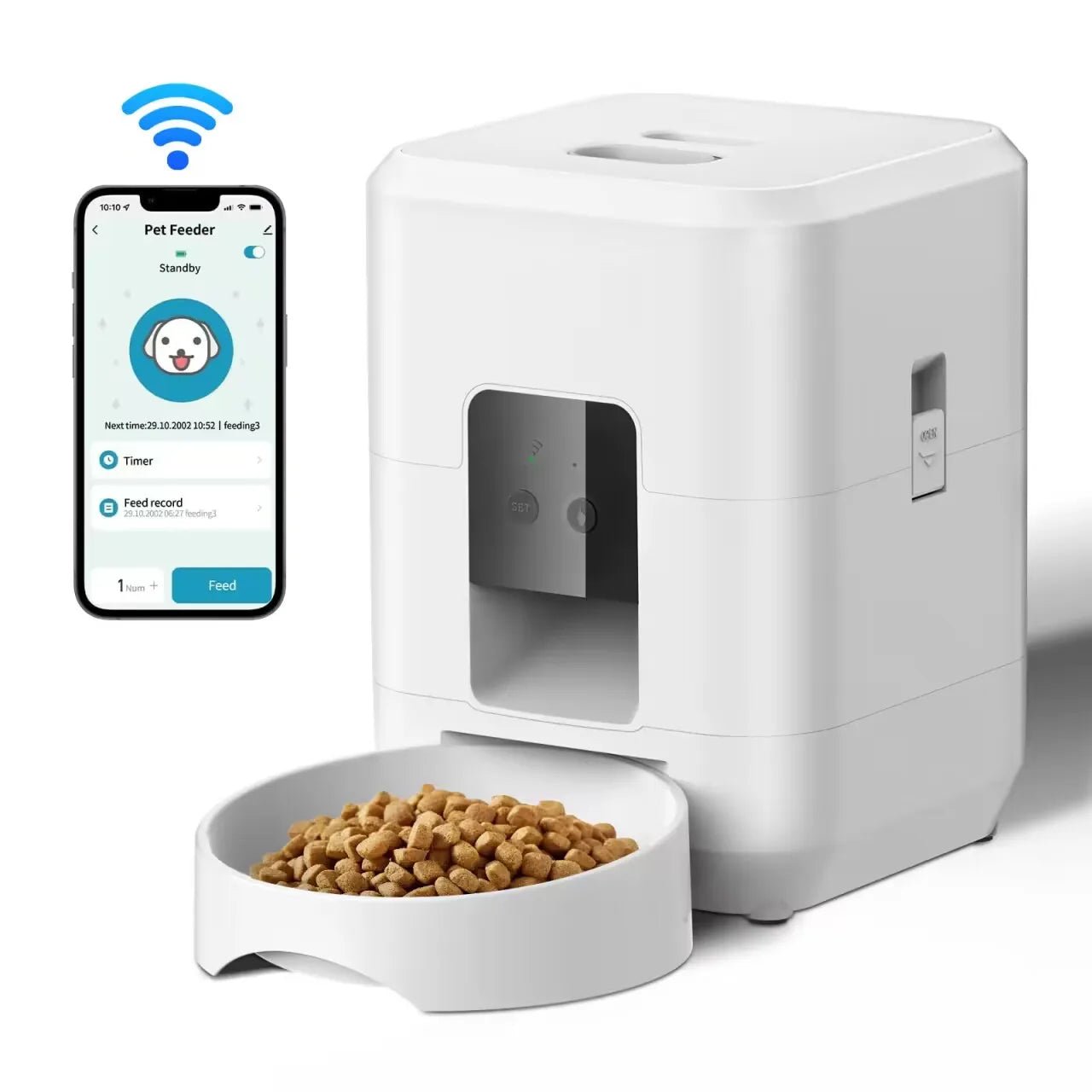 Automatic Smart Pet Feeder - 2L WiFi Cat Dog Bowl - PetLiveliest - PetLiveliest - WiFi - 定时定量 - 宠物喂食器