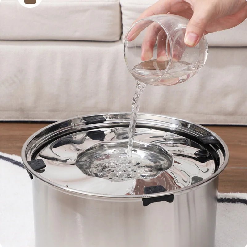 Big Capacity Stainless Steel Dog Floating Bowl No Spill Anti - Splash Dog Water Dispenser - PetLiveliest - PetLiveliest