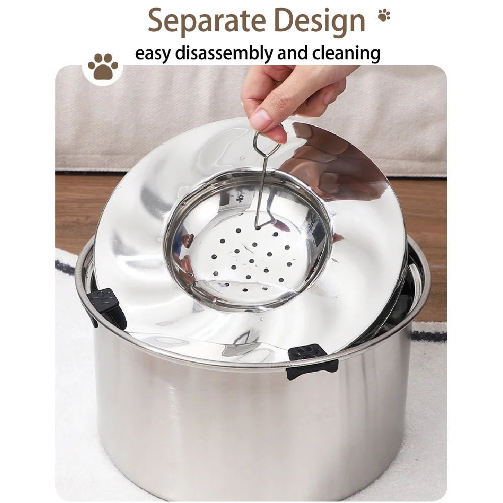 Big Capacity Stainless Steel Dog Floating Bowl No Spill Anti - Splash Dog Water Dispenser - PetLiveliest - PetLiveliest - 不易溢出 - 不溅水 - 不滑动