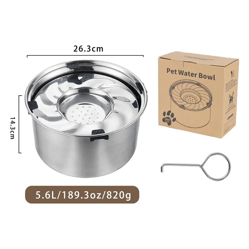 Big Capacity Stainless Steel Dog Floating Bowl No Spill Anti - Splash Dog Water Dispenser - PetLiveliest - PetLiveliest - 不易溢出 - 不溅水 - 不滑动