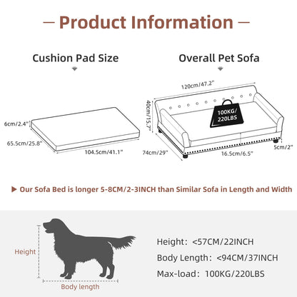 BingoPaw Waterproof Pet Sofa Bed - PetLiveliest - PetLiveliest - 宠物沙发床 - 易清洁 - 棕色