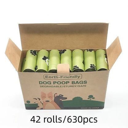 Biodegradable Dog Poop Bags with Dispenser B-42Rolls(630pcs) poop bag Biodegradable Dog Cleaning Supplies Dog Poop Bag Fresh Scented Garbage Bag PetLiveliest