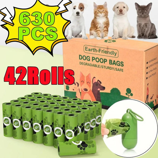 Biodegradable Dog Poop Bags with Dispenser poop bag Biodegradable Dog Cleaning Supplies Dog Poop Bag Fresh Scented Garbage Bag PetLiveliest