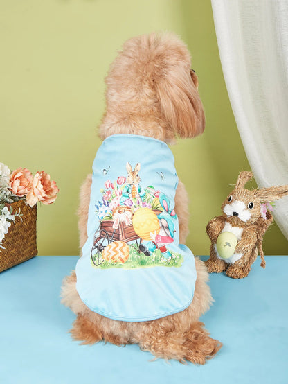 Blue Easter Dog Vest - PetLiveliest - PetLiveliest - 复活节 - 宠物T恤 - 狗狗卫衣