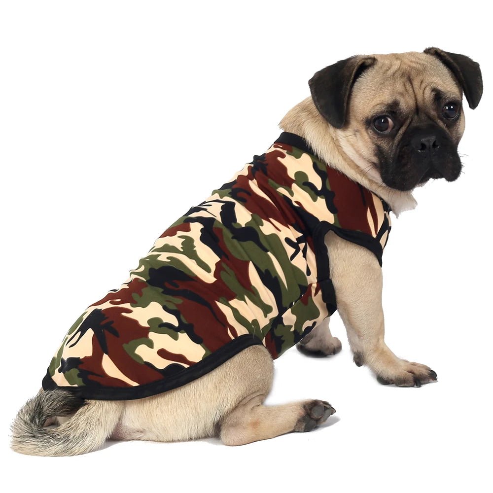 Camouflage Dog Vest - Stylish &amp; Lightweight T-Shirt for Pets - PetLiveliest - PetLiveliest - 