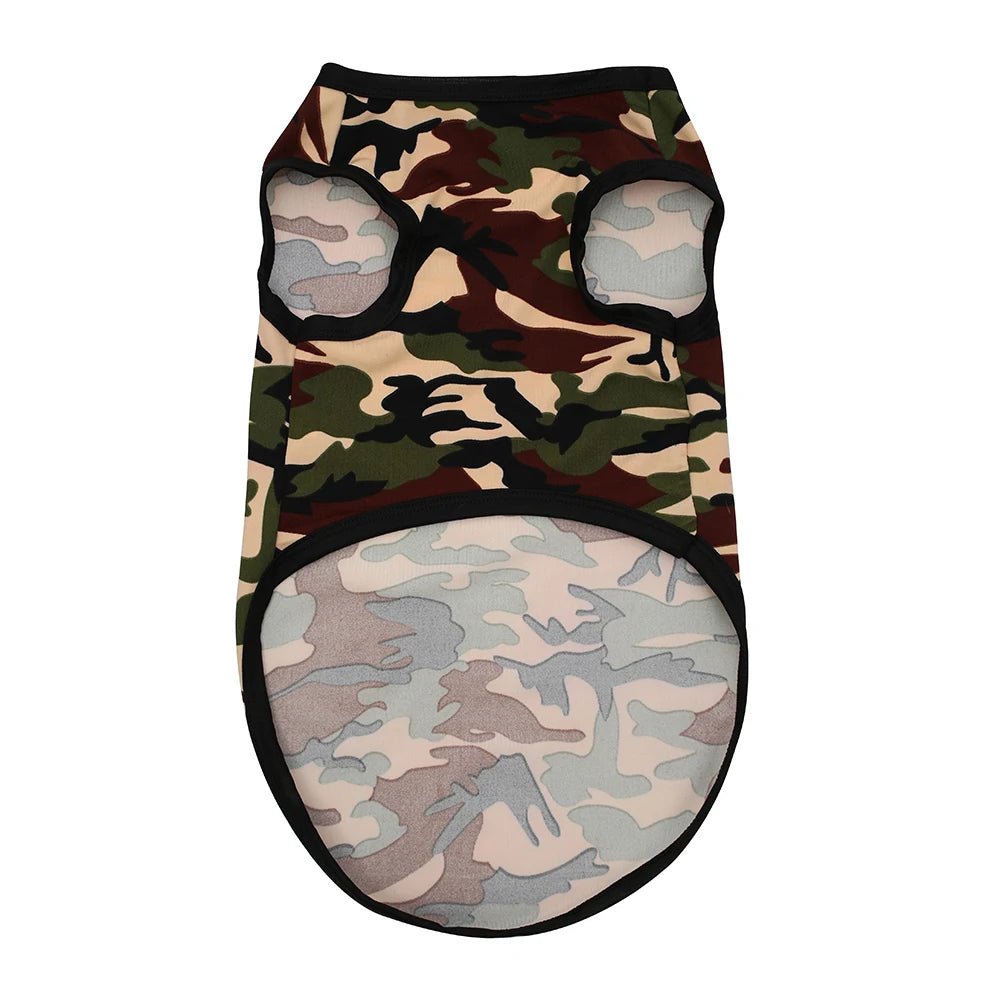 Camouflage Dog Vest - Stylish &amp; Lightweight T-Shirt for Pets - PetLiveliest - PetLiveliest - 