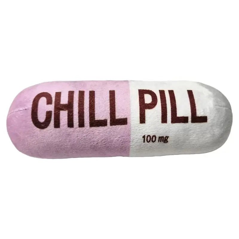 Chill Pill Pet Plush Toy - Vocal Capsule Shape Dog Toy - PetLiveliest - PetLiveliest - 卡通 - 印花 - 毛絨玩具