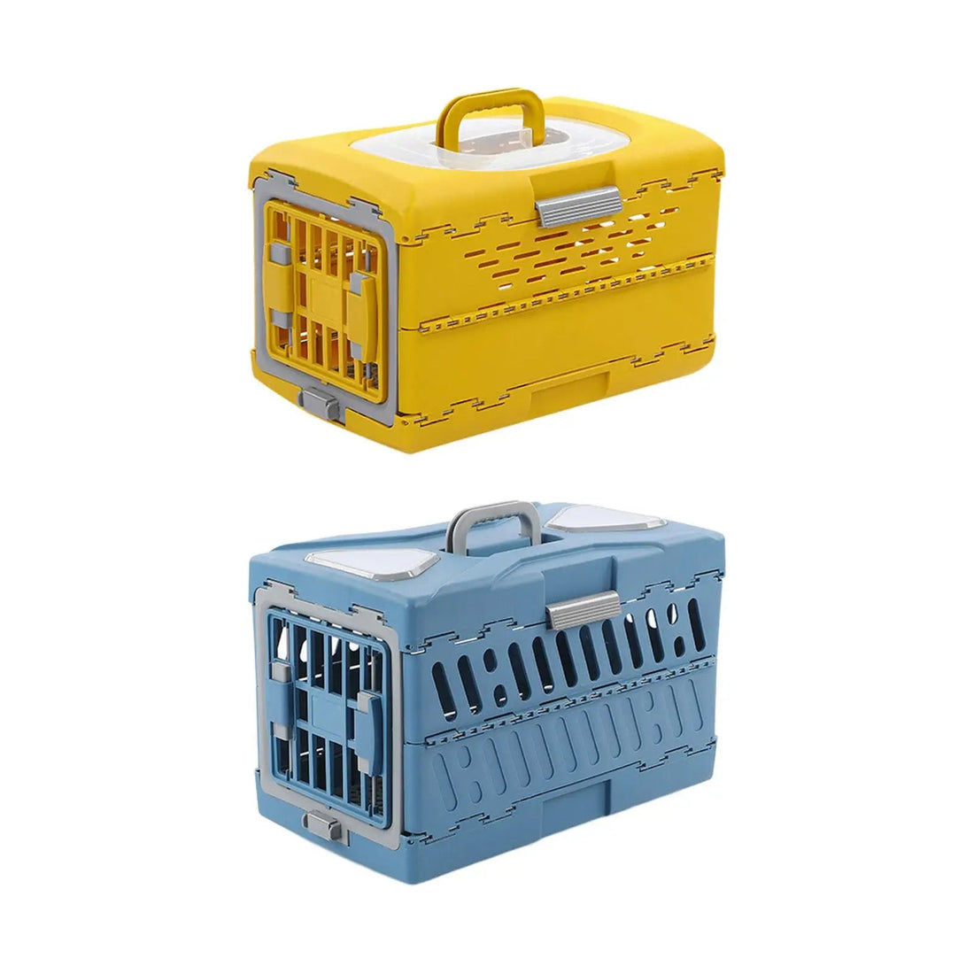 Collapsible Puppy Crate Breathable Foldable Transport Box Travel Cage Pet Carrier - PetLiveliest - PetLiveliest