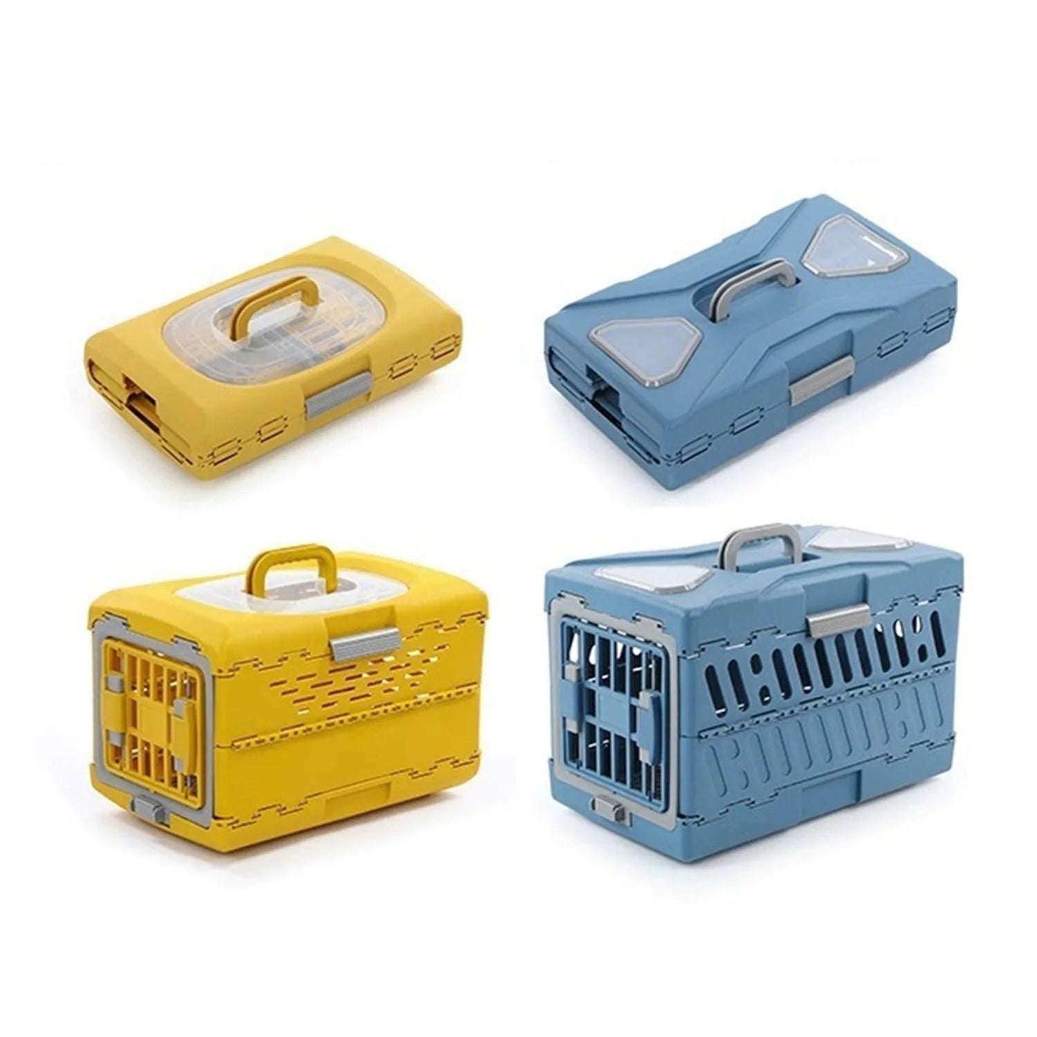 Collapsible Puppy Crate Breathable Foldable Transport Box Travel Cage Pet Carrier - PetLiveliest - PetLiveliest - Breathable - Cat - Collapsible