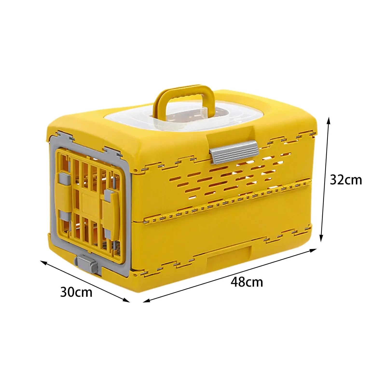 Collapsible Puppy Crate Breathable Foldable Transport Box Travel Cage Pet Carrier - PetLiveliest - PetLiveliest - Breathable - Cat - Collapsible