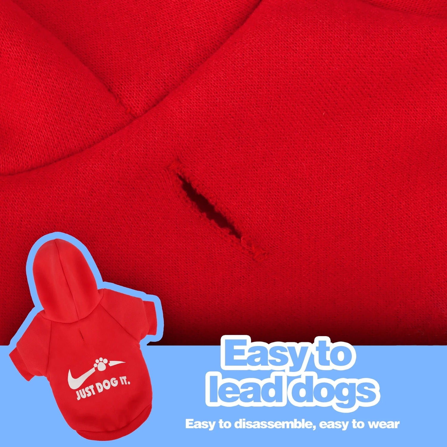 Cozy Dog Hoodie - Warm Sweatshirt with Leash Hole for All Dogs - PetLiveliest - PetLiveliest - 