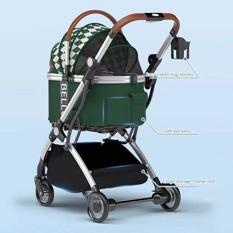 Deluxe Detachable Dog Stroller - PetLiveliest - PetLiveliest - 