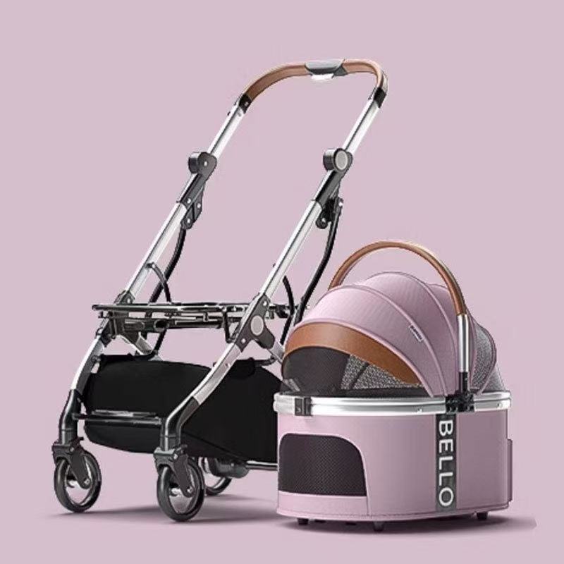 Deluxe Detachable Dog Stroller - PetLiveliest - PetLiveliest - 