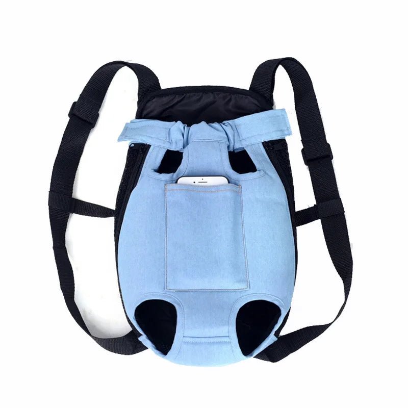 Denim Pet Dog Backpack Carrier - PetLiveliest - PetLiveliest - 宠物背包 - 宠物运输袋 - 户外旅行