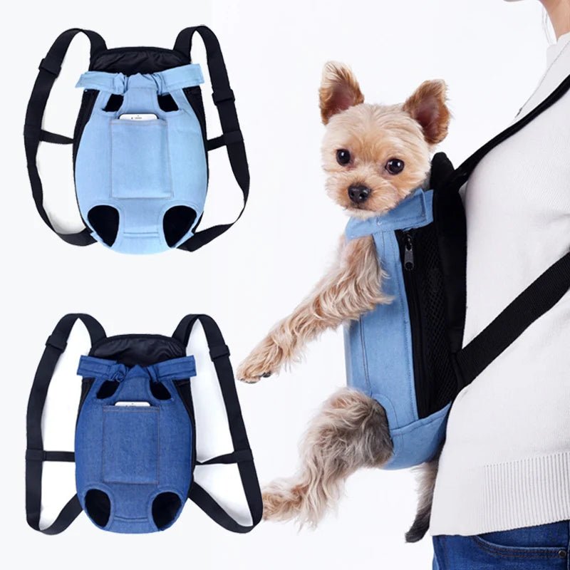 Denim Pet Dog Backpack Carrier - PetLiveliest - PetLiveliest