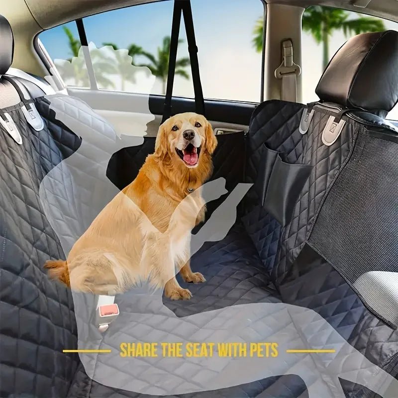 Dog Seat Cover for Back Seat 100% Waterproof Dog Car Seat Covers with Mesh Window Scratch Prevent Anti - slip Dog Car Hammock - PetLiveliest - PetLiveliest - Antislip - Car Hammock - Dog Seat Cover