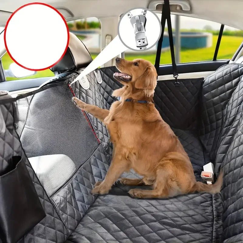 Dog Seat Cover for Back Seat 100% Waterproof Dog Car Seat Covers with Mesh Window Scratch Prevent Anti - slip Dog Car Hammock - PetLiveliest - PetLiveliest