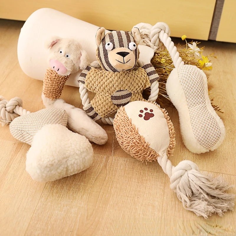 Dog Sound Canvas Rope Toy - PetLiveliest - PetLiveliest - 宠物牙刷 - 棉绳玩具 - 狗玩具