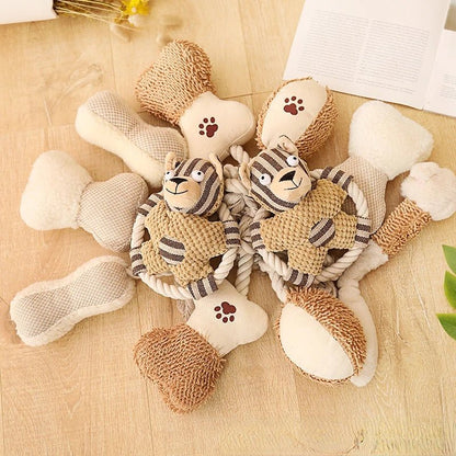 Dog Sound Canvas Rope Toy - PetLiveliest - PetLiveliest - 宠物牙刷 - 棉绳玩具 - 狗玩具