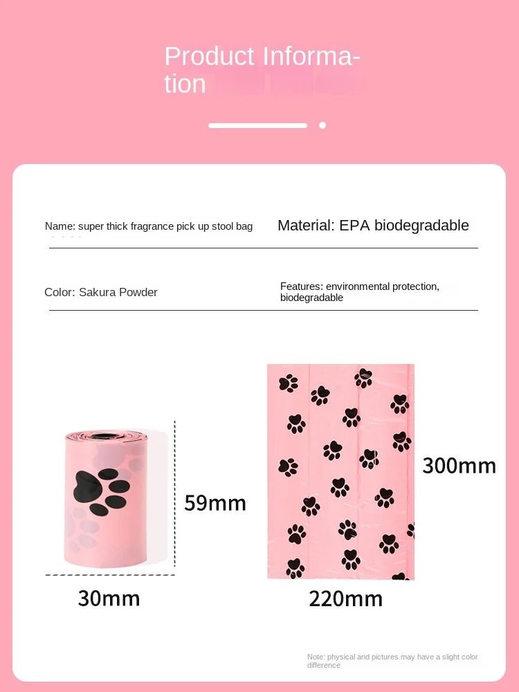 EPI Biodegradable Pet Garbage Bags Pet Supplies Biodegradable Dog Cleaning Supplies Dog Poop Bags EPI Degradable Pet Garbage Bag PetLiveliest