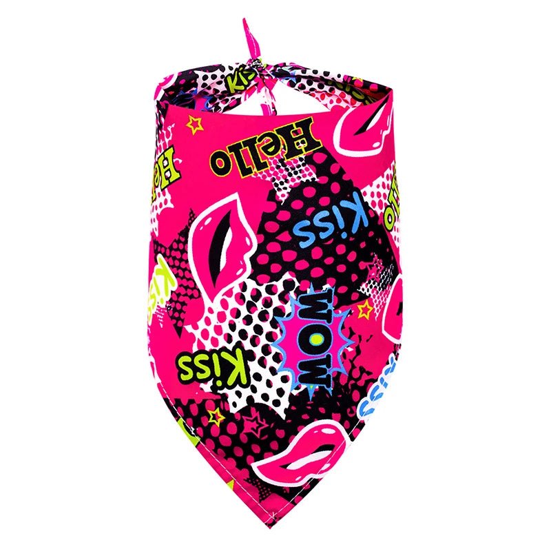 Easter Specials - Flowers &amp; Kiss Dog Bandana - PetLiveliest - PetLiveliest