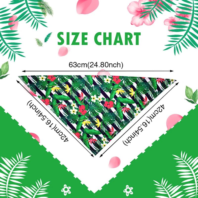 Flowers &amp; Kiss Cotton Summer Dog Bandana - PetLiveliest - PetLiveliest - 夏季 - 小狗 - 棉质